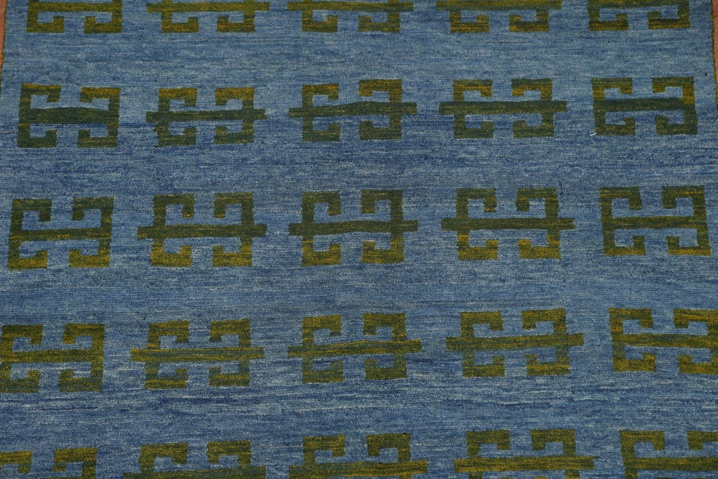 Blue Gabbeh Kashkoli Wool Area Rug 7x9