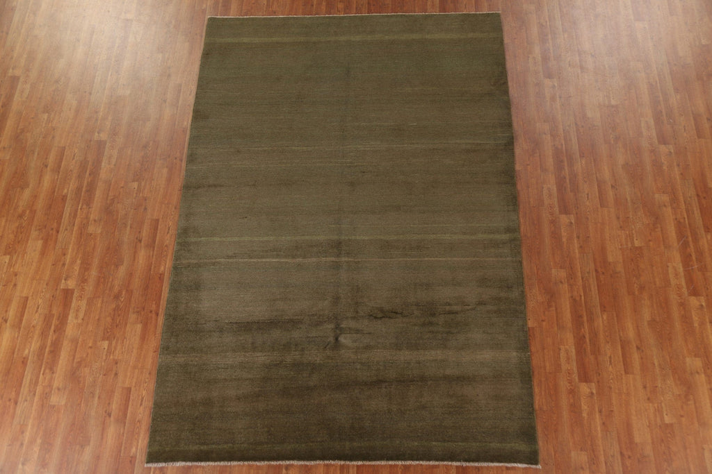 Green/ Brown Gabbeh Kashkoli Area Rug 7x10