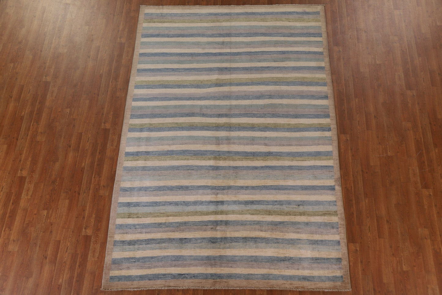 Striped Gabbeh Kashkoli Modern Area Rug 7x9