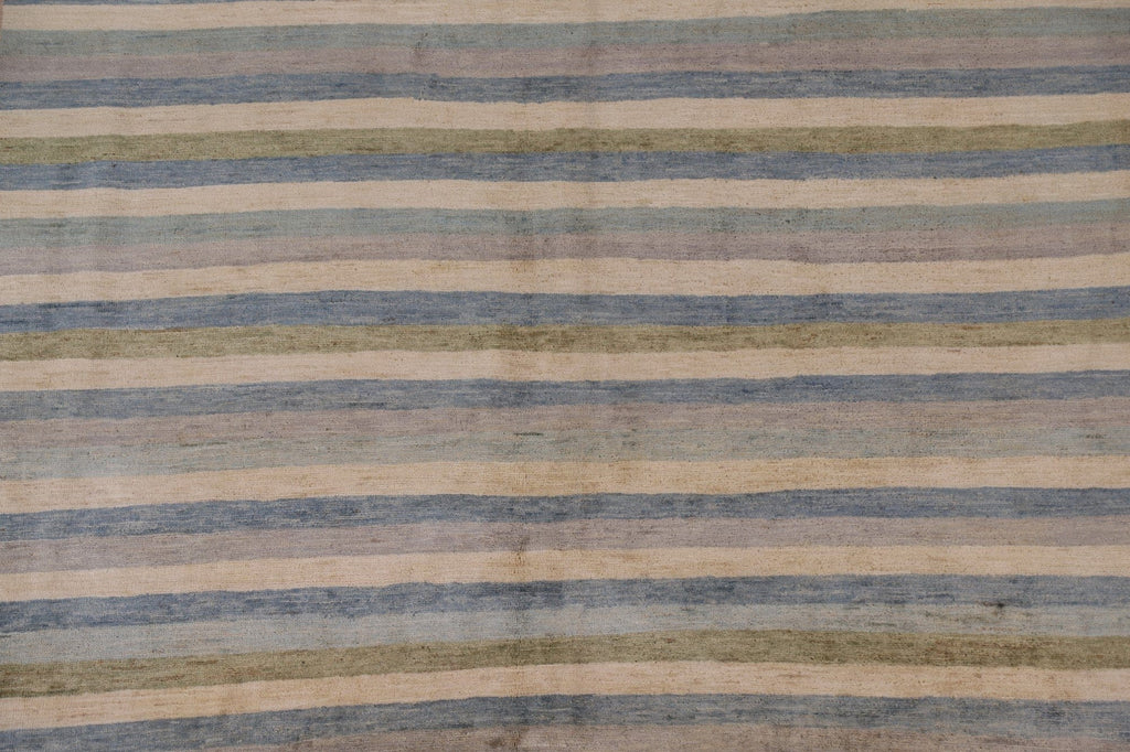 Striped Gabbeh Kashkoli Modern Area Rug 7x9