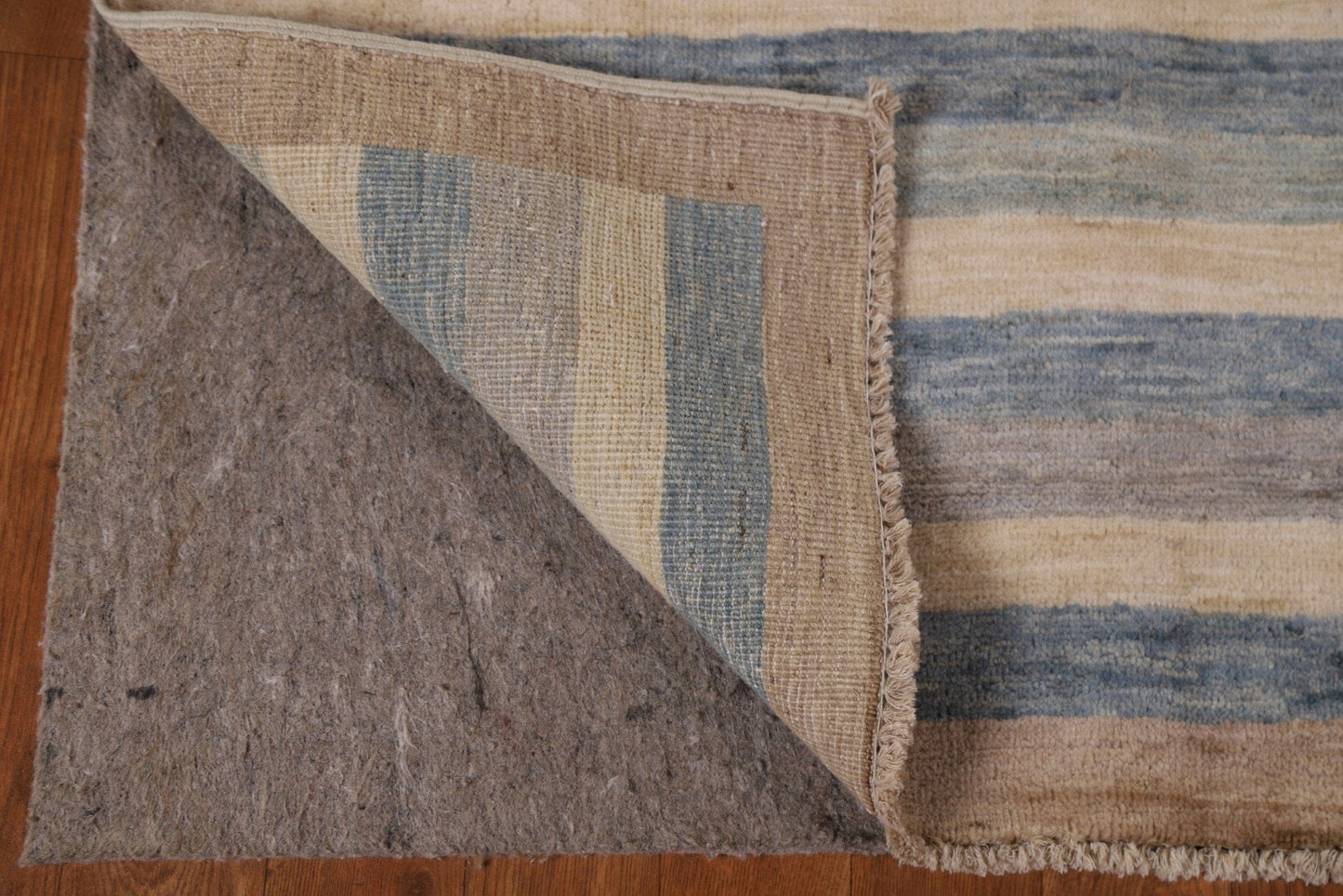 Striped Gabbeh Kashkoli Modern Area Rug 7x9