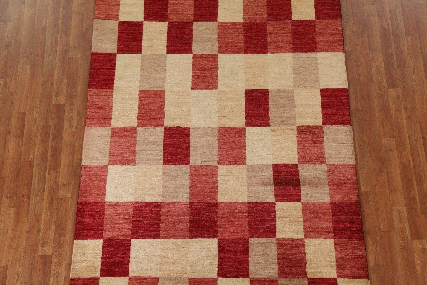 Checkered Gabbeh Kashkoli Area Rug 6x8