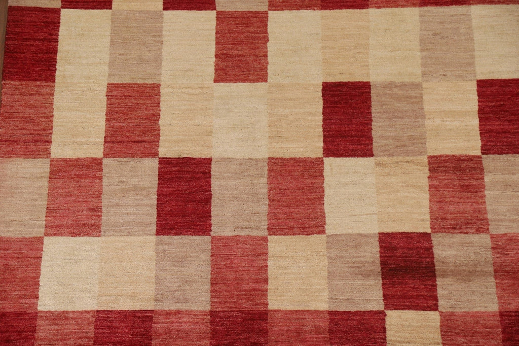 Checkered Gabbeh Kashkoli Area Rug 6x8