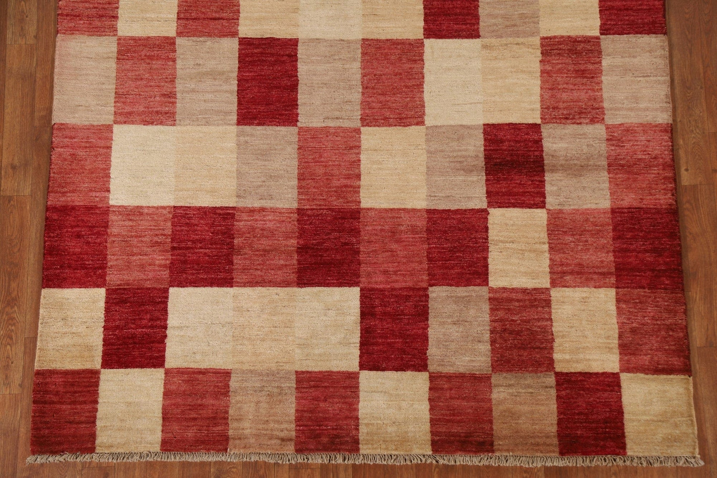 Checkered Gabbeh Kashkoli Area Rug 6x8