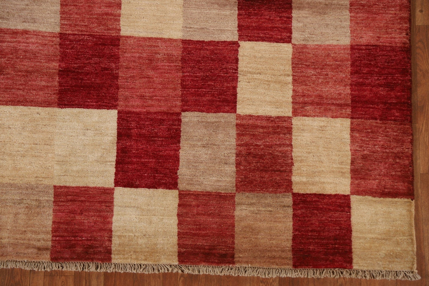 Checkered Gabbeh Kashkoli Area Rug 6x8