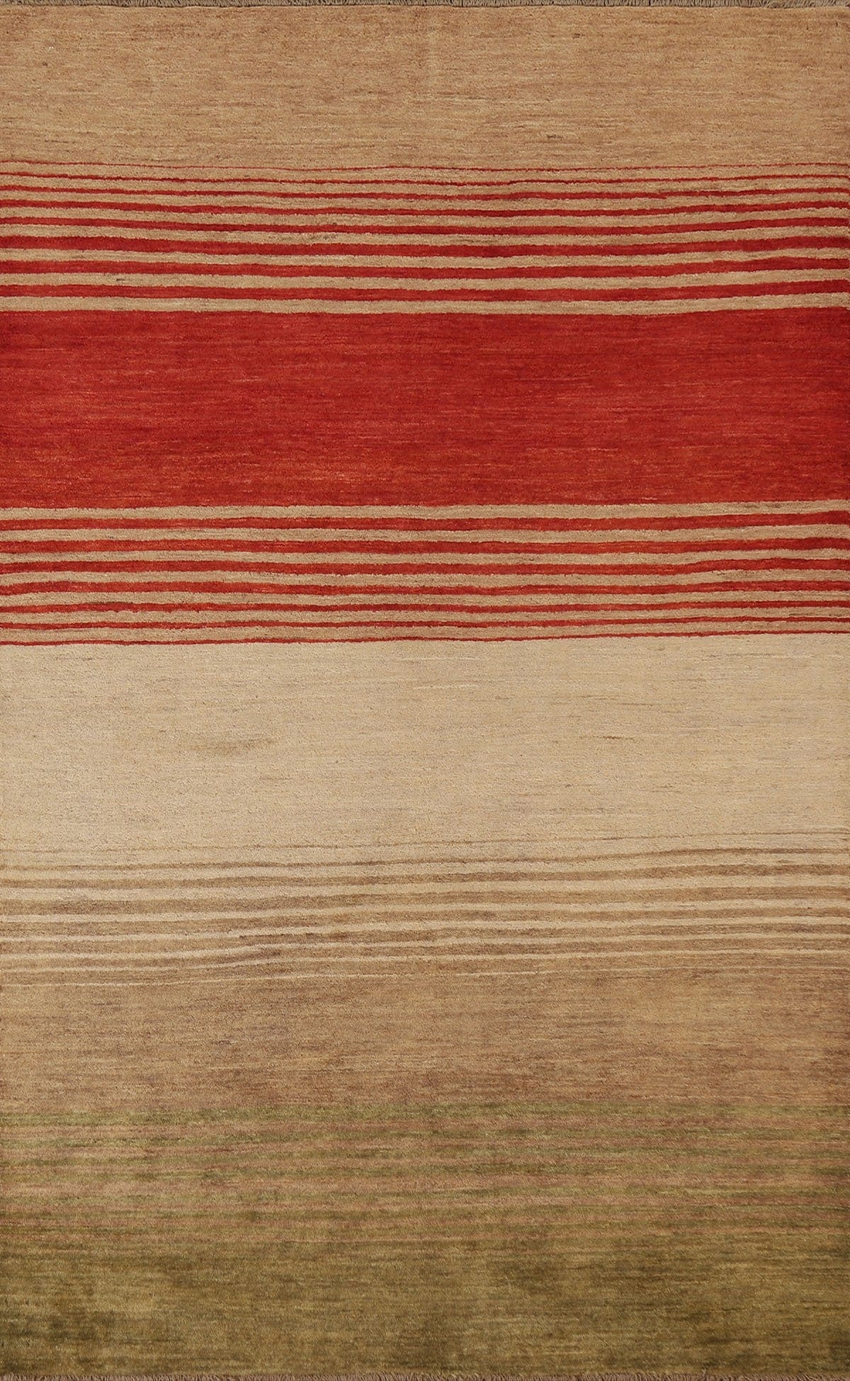 Striped Gabbeh Kashkoli Wool Area Rug 5x8