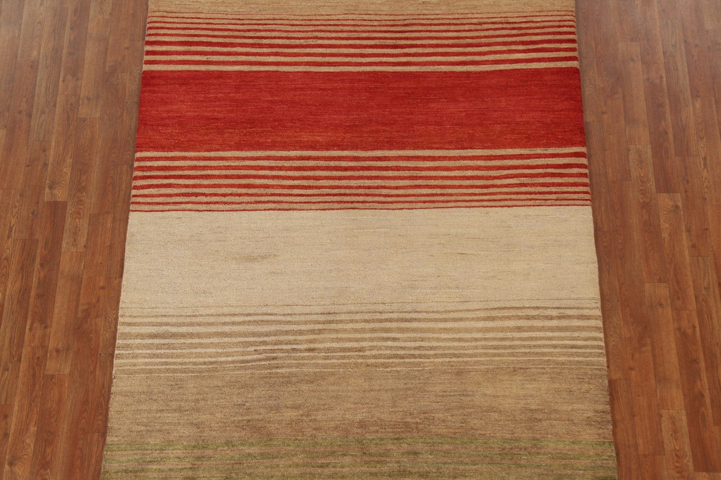 Striped Gabbeh Kashkoli Wool Area Rug 5x8