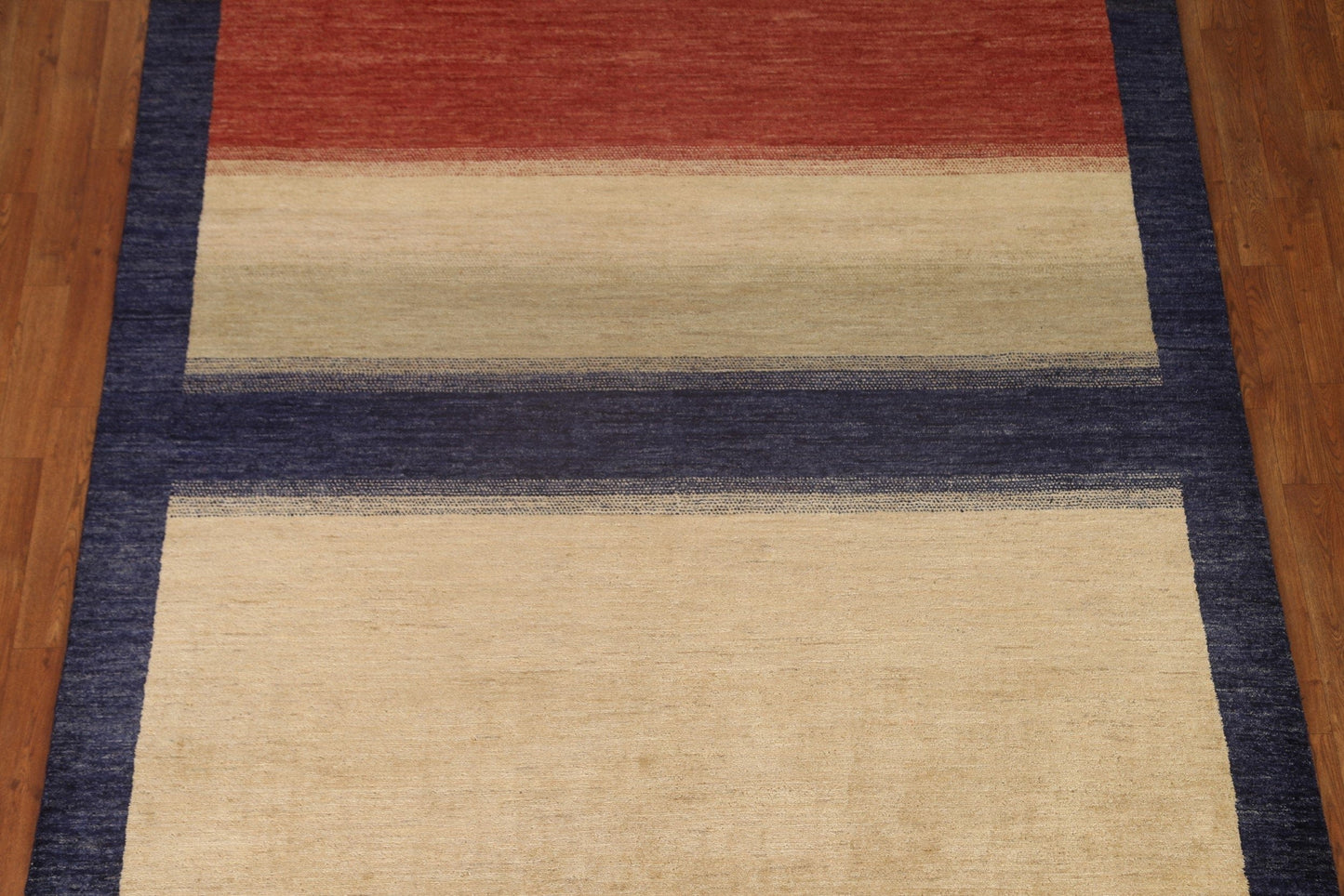 Striped Gabbeh Kashkoli Wool Area Rug 7x8