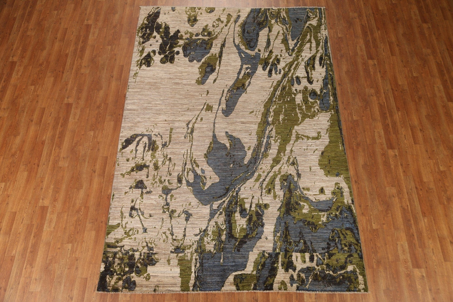 Abstract Gabbeh Kashkoli Wool Area Rug 6x9