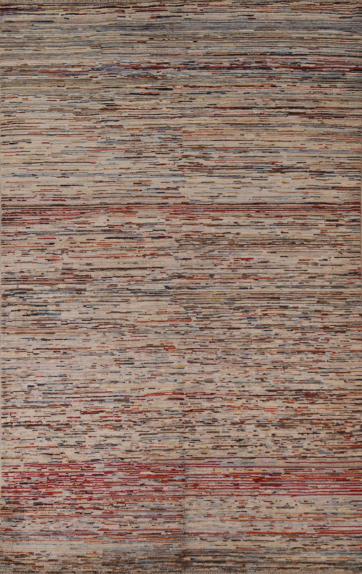 All-Over Gabbeh Kashkoli Striped Area Rug 6x9