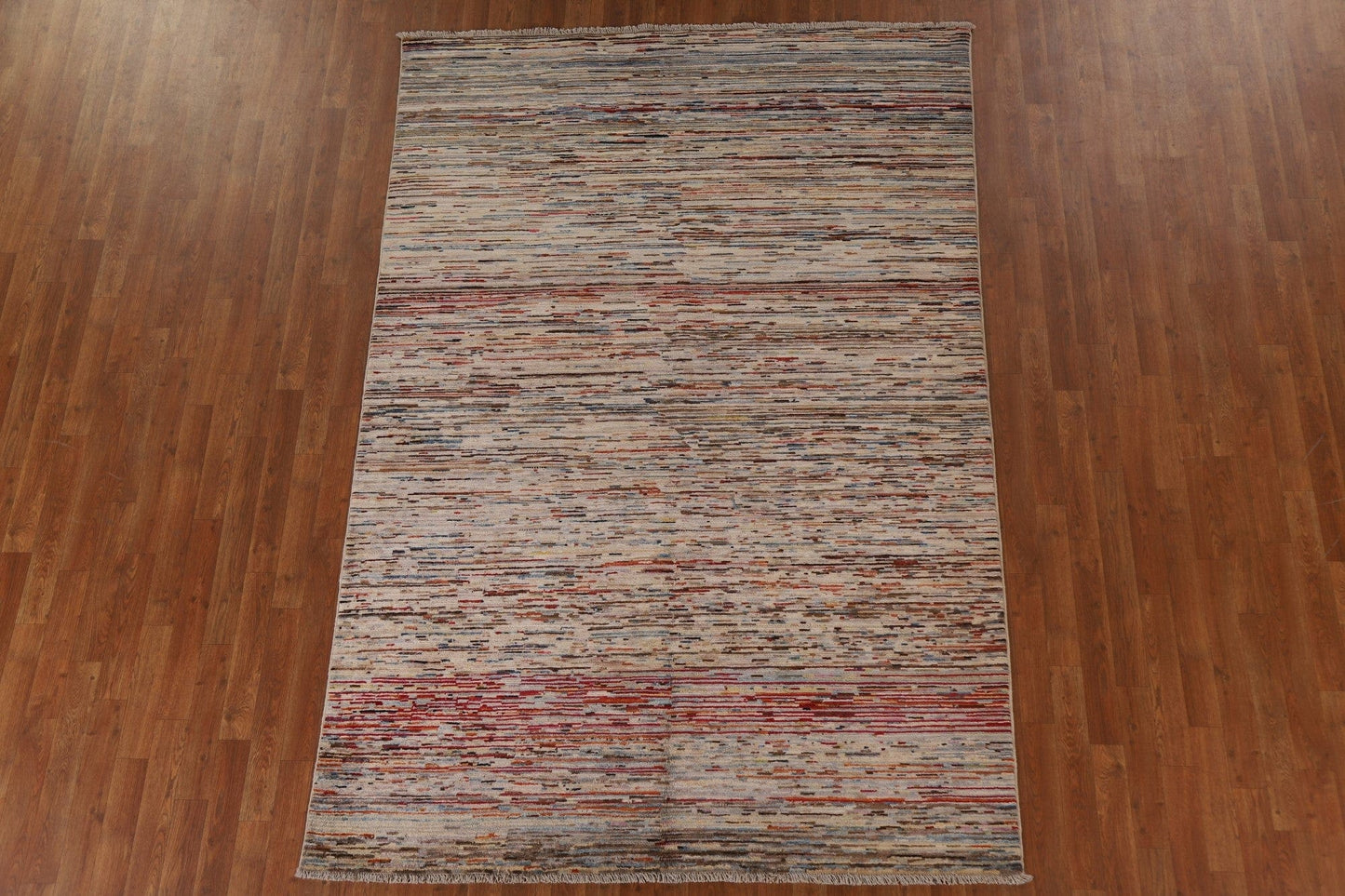 All-Over Gabbeh Kashkoli Striped Area Rug 6x9