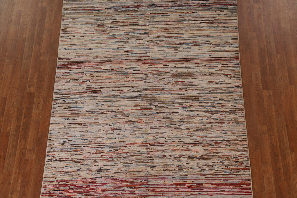 All-Over Gabbeh Kashkoli Striped Area Rug 6x9