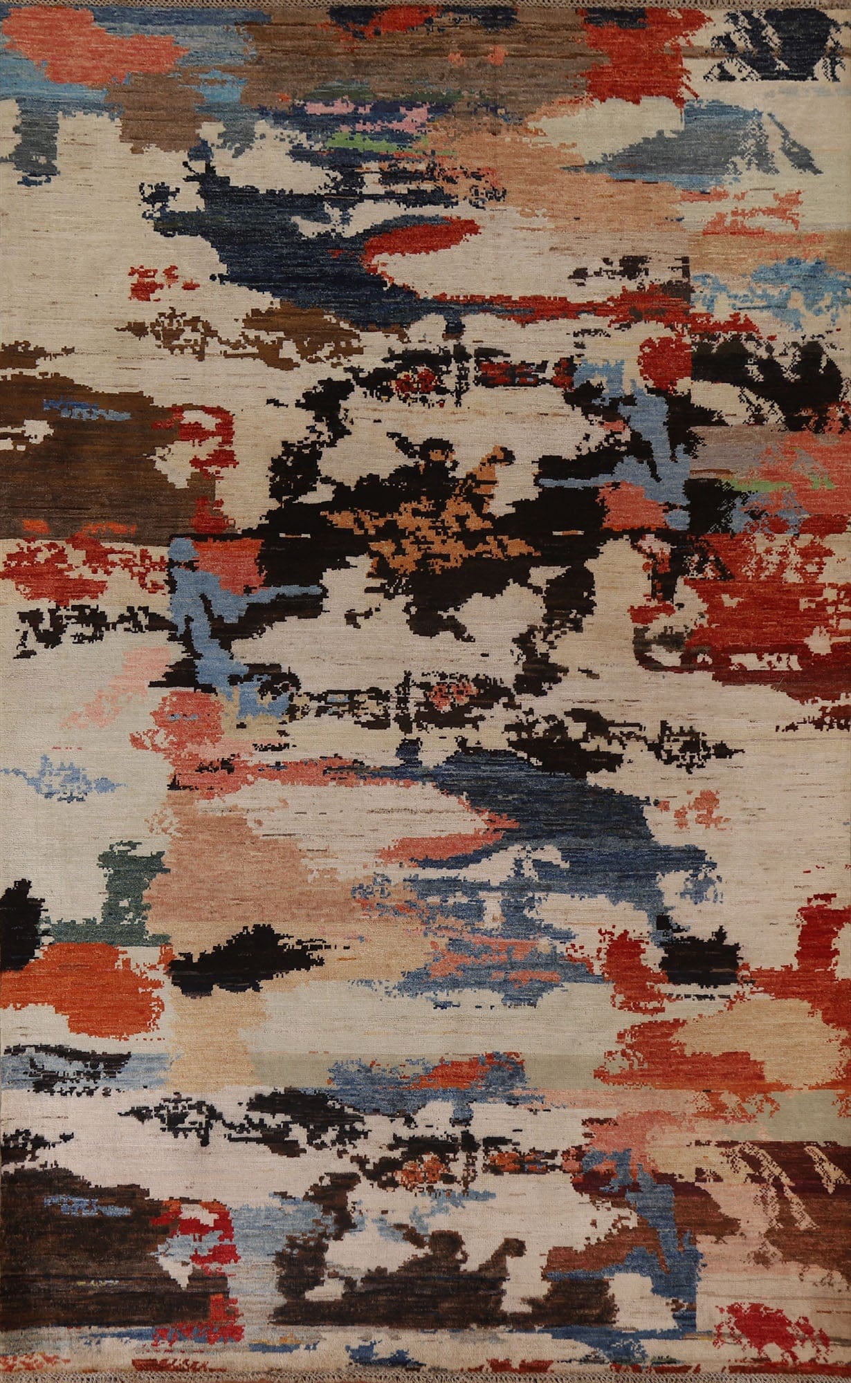 All-Over Abstract Oriental Area Rug 7x10