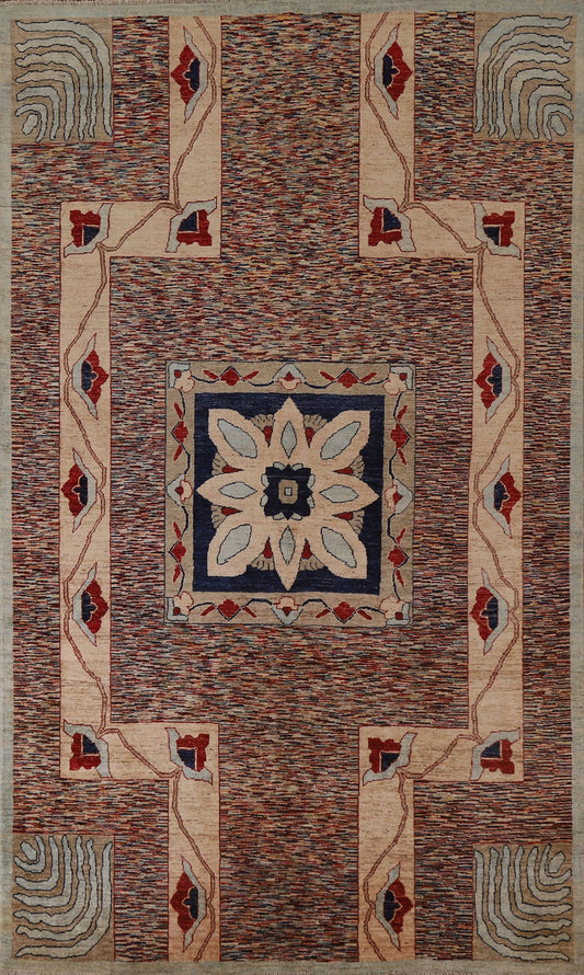 Geometric Gabbeh Kashkoli Oriental Area Rug 7x10