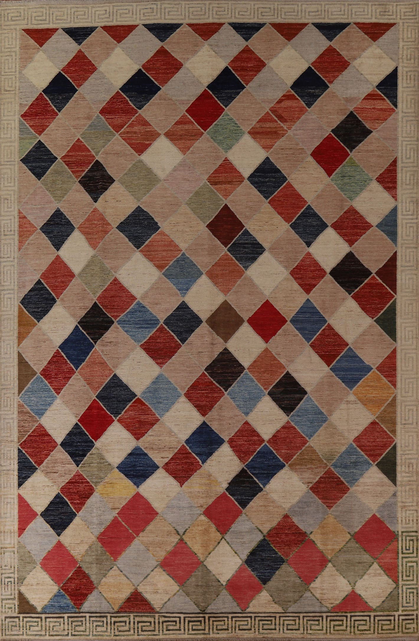 Checkered Gabbeh Kashkoli Area Rug 9x12