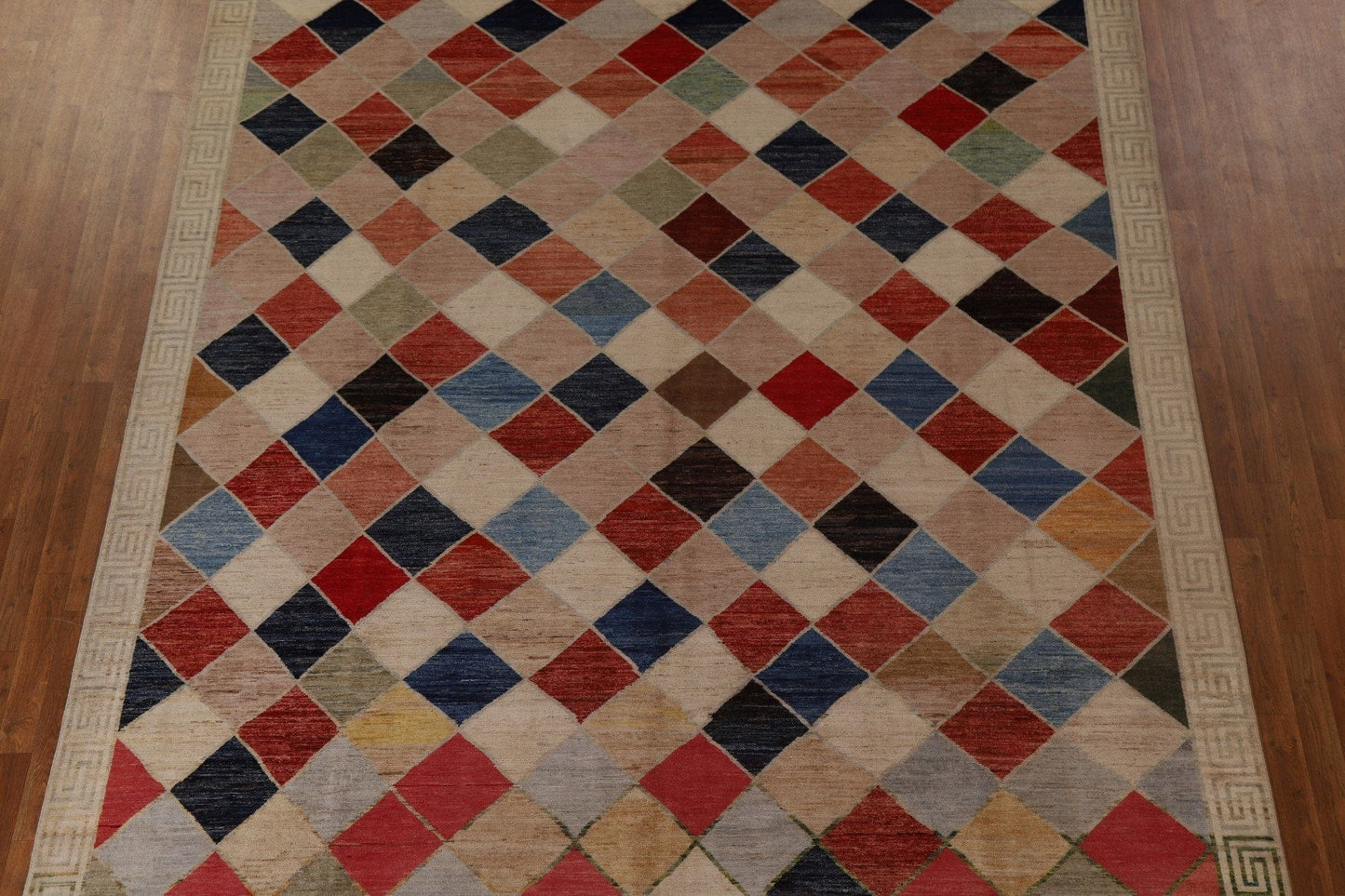 Checkered Gabbeh Kashkoli Area Rug 9x12