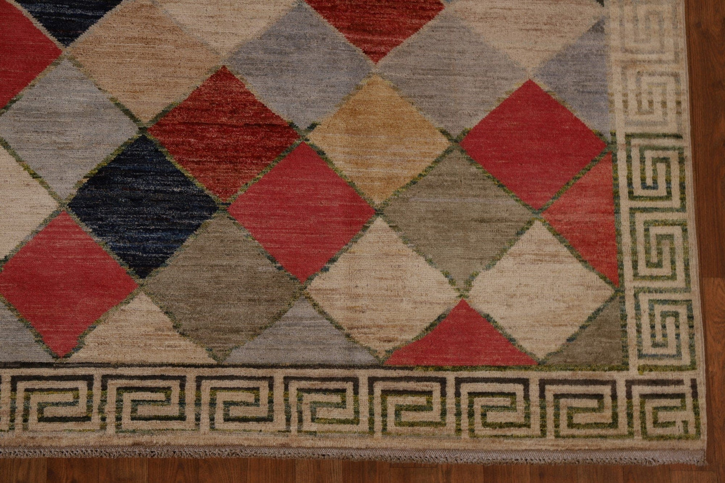 Checkered Gabbeh Kashkoli Area Rug 9x12