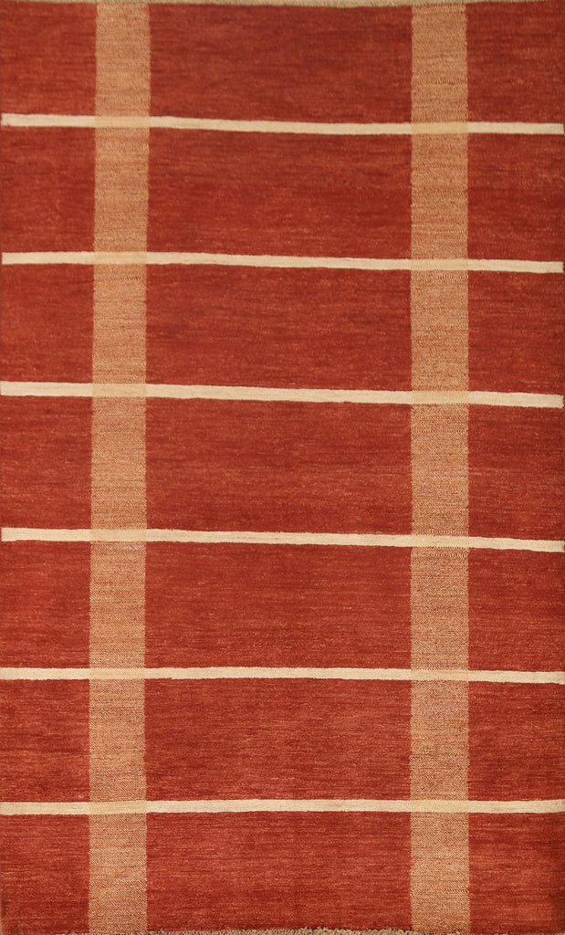 Striped Gabbeh Kashkoli Wool Area Rug 6x8