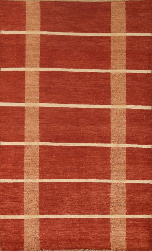 Striped Gabbeh Kashkoli Wool Area Rug 6x8