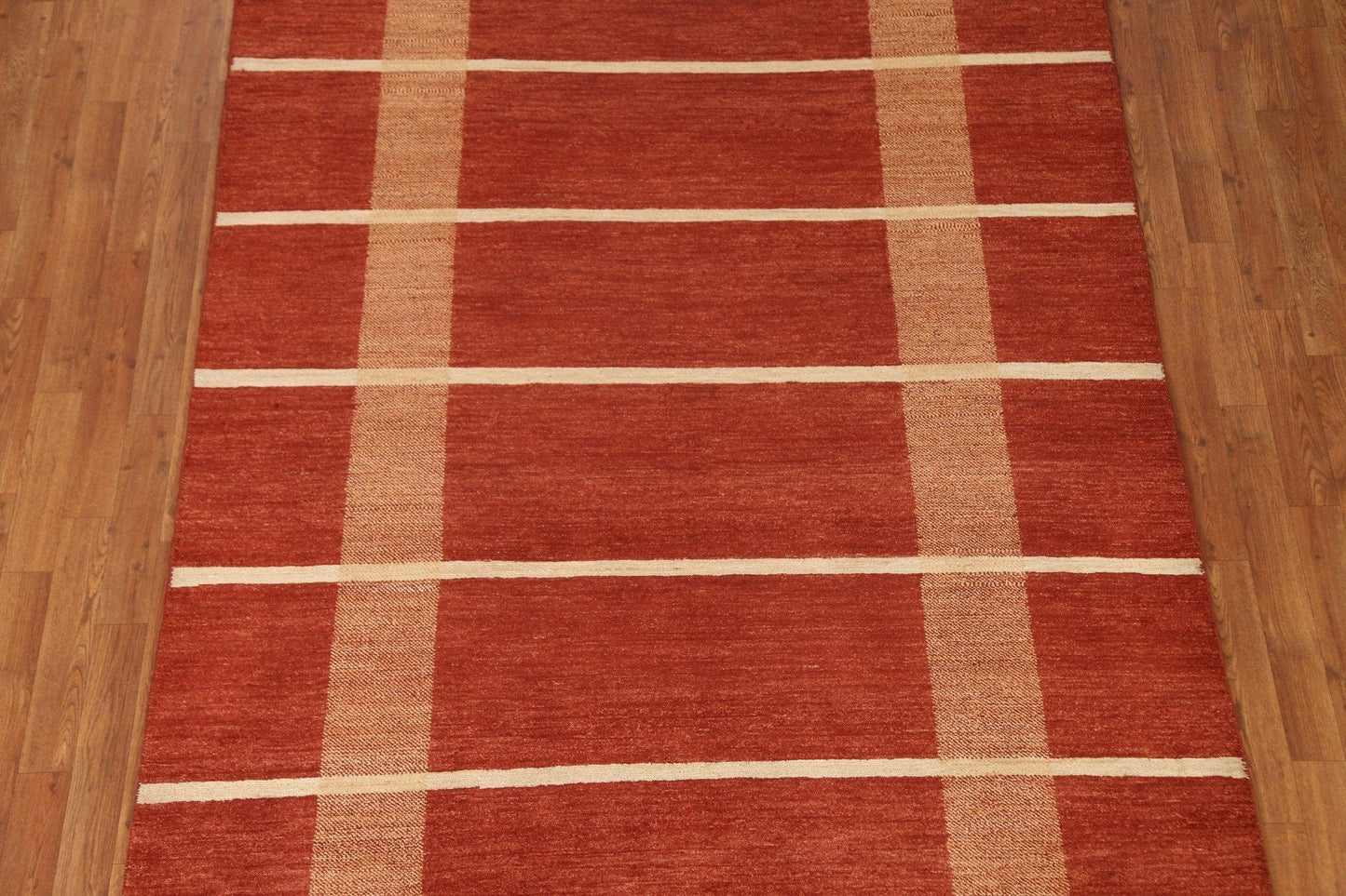 Striped Gabbeh Kashkoli Wool Area Rug 6x8