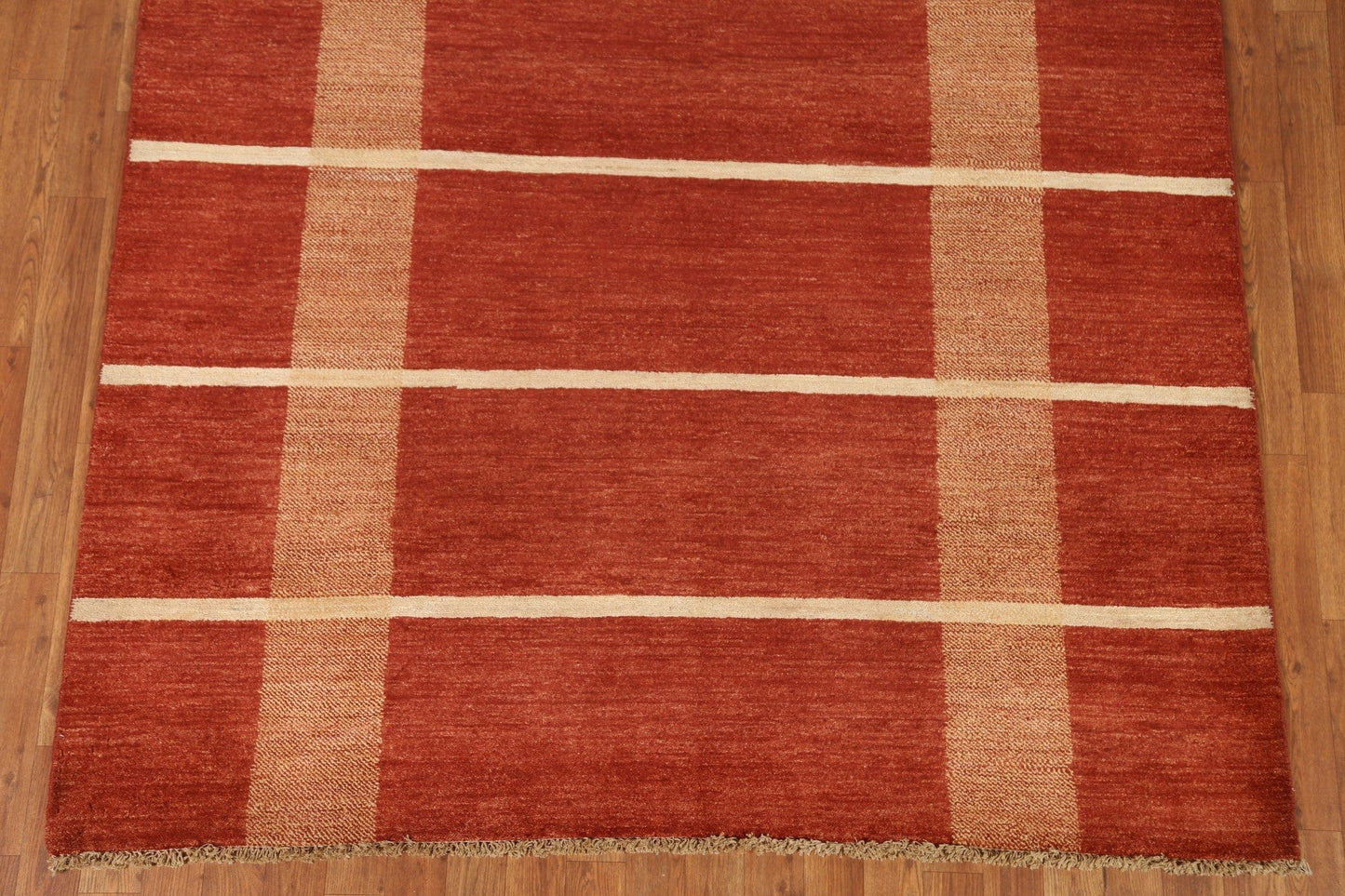 Striped Gabbeh Kashkoli Wool Area Rug 6x8