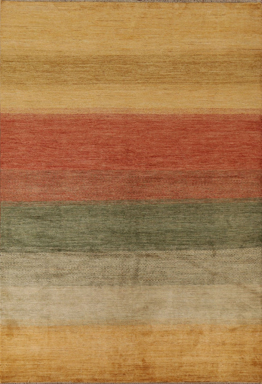 Striped Gabbeh Kashkoli Area Rug 6x8