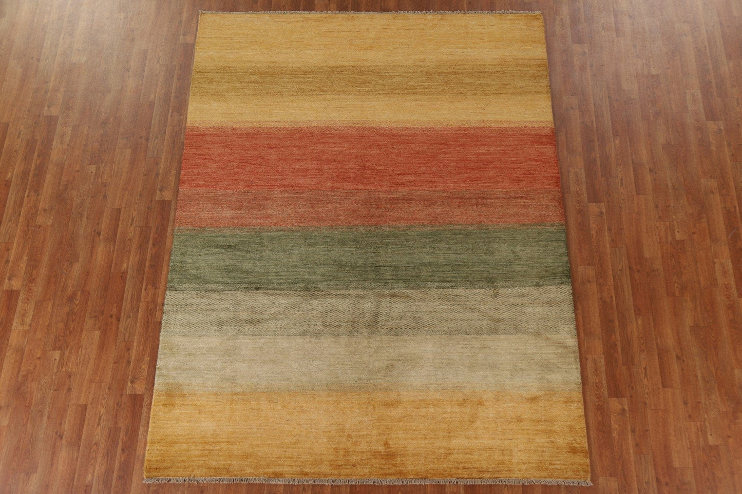 Striped Gabbeh Kashkoli Area Rug 6x8