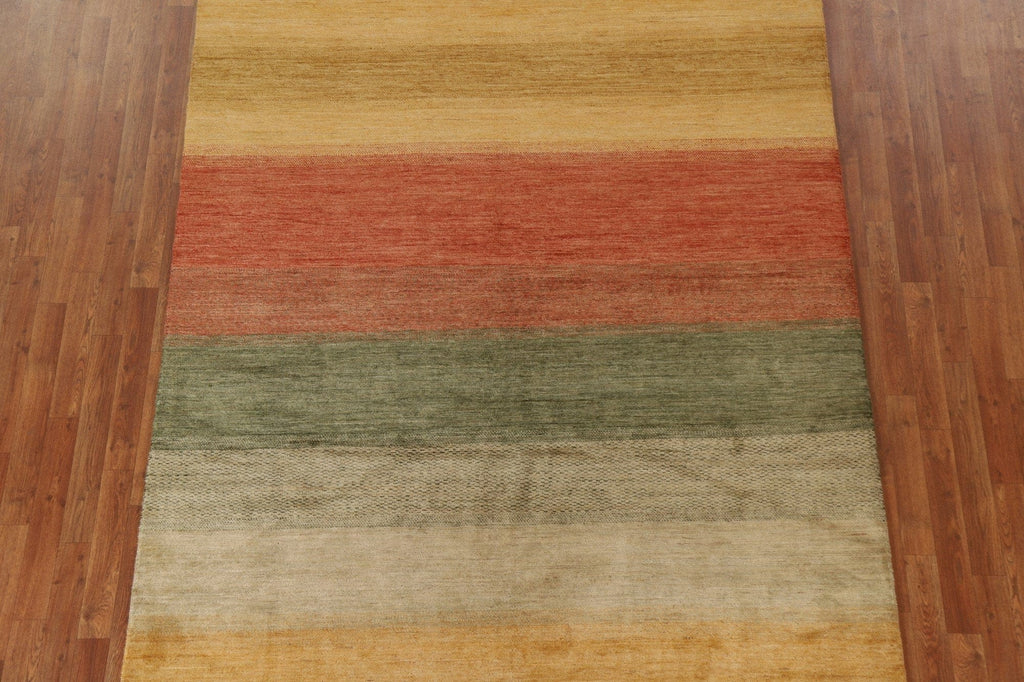 Striped Gabbeh Kashkoli Area Rug 6x8