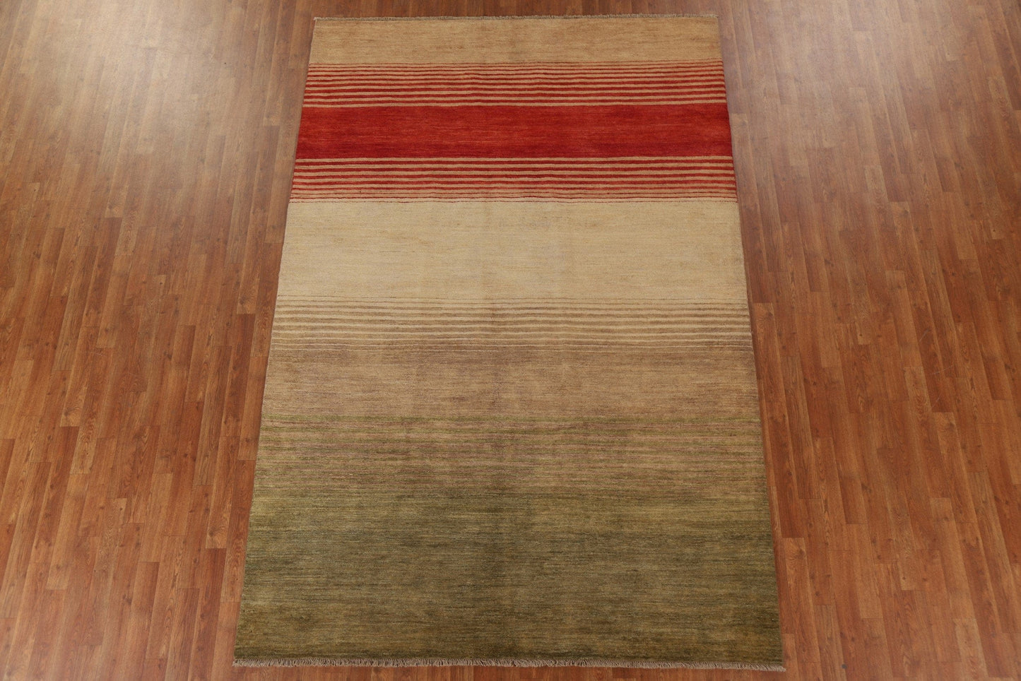 Striped Gabbeh Kashkoli Wool Area Rug 7x10