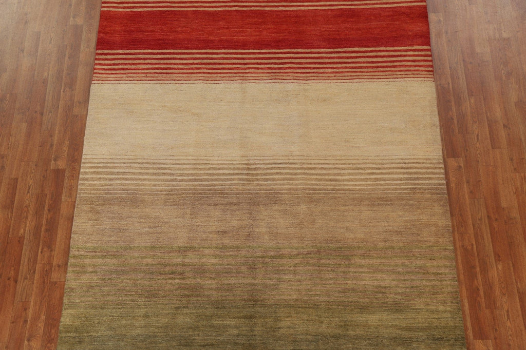 Striped Gabbeh Kashkoli Wool Area Rug 7x10