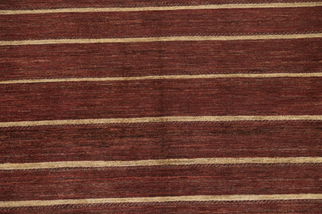 Striped Gabbeh Kashkoli Brown Area Rug 4x6