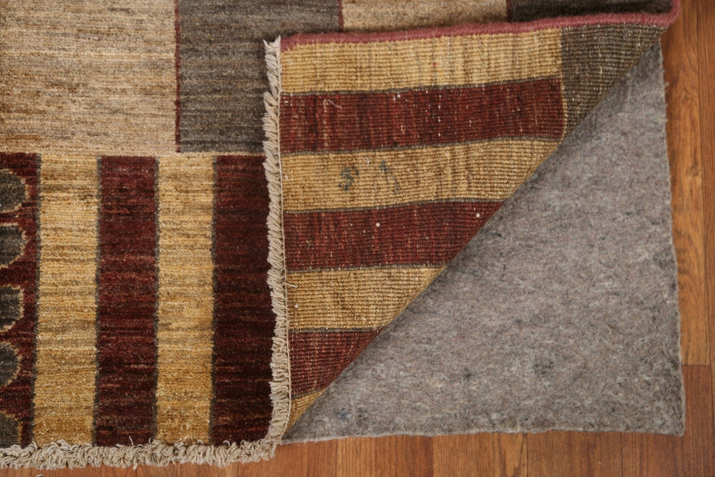 Striped Gabbeh Kashkoli Brown Area Rug 4x6