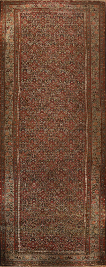 Pre-1900 Antique Vegetable Dye Malayer Persian Rug 7x17