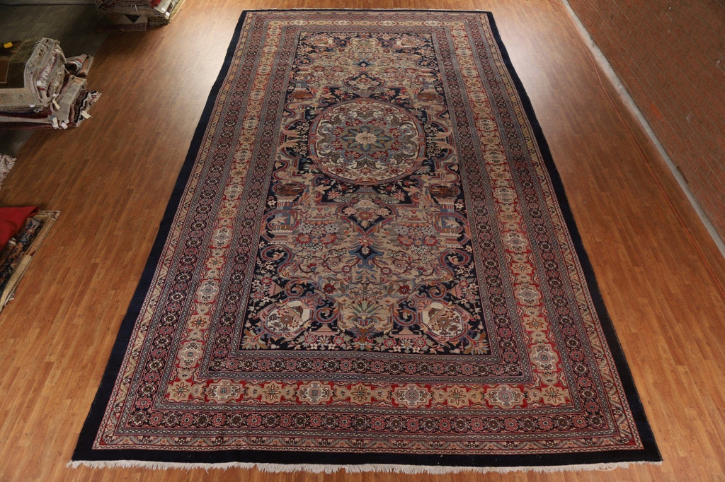 100% Vegetable Dye Antique Sultanabad Persian Rug 13x23