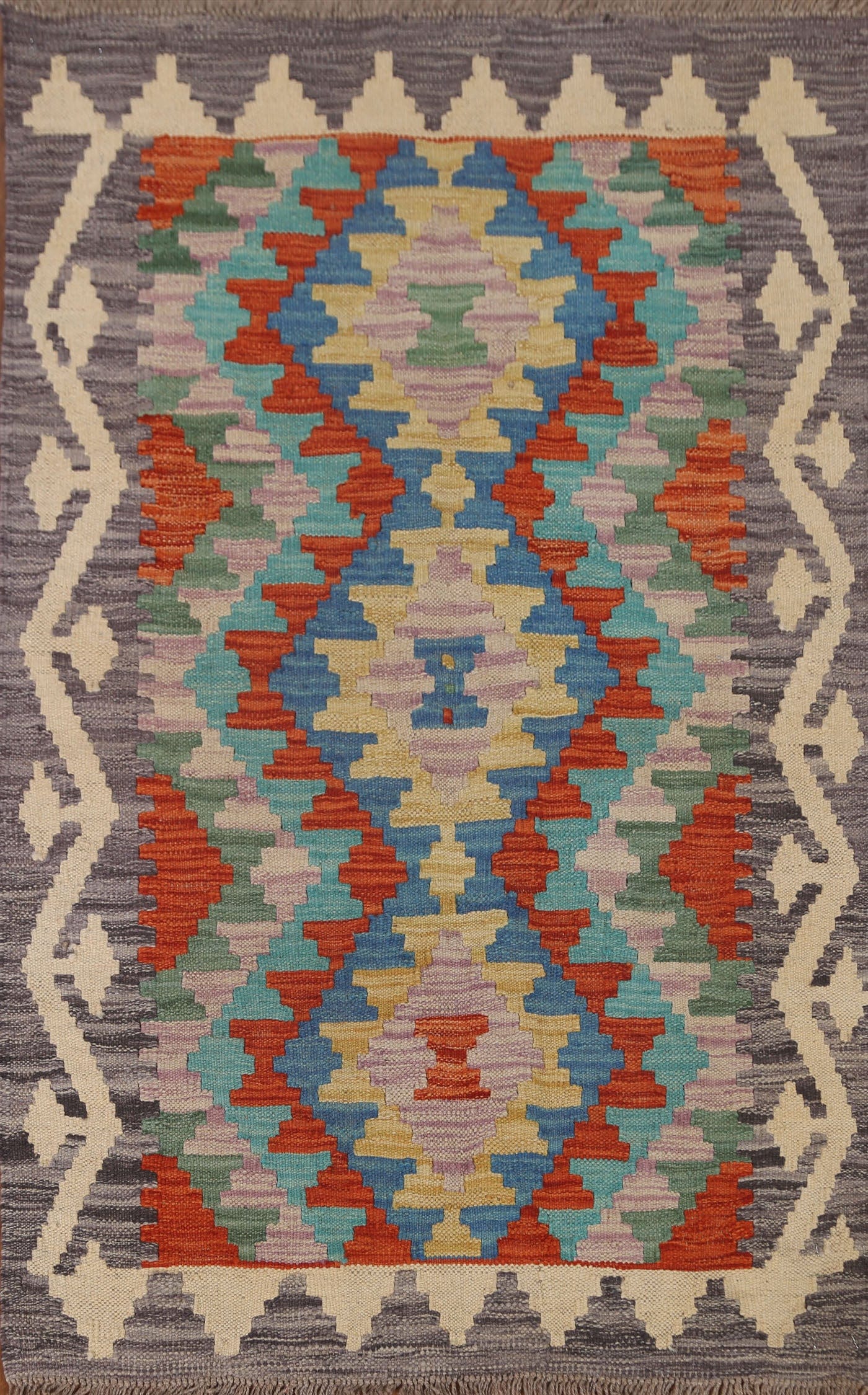 Geometric Kilim Oriental Area Rug 3x4