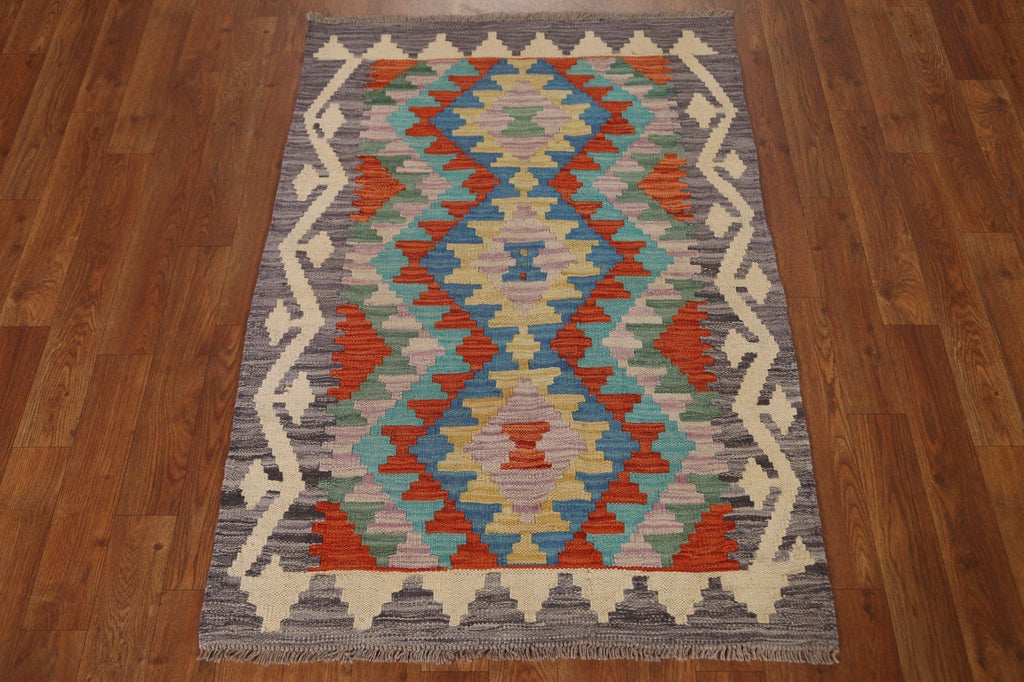 Geometric Kilim Oriental Area Rug 3x4