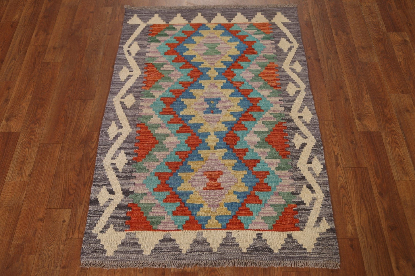 Geometric Kilim Oriental Area Rug 3x4