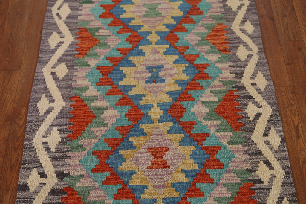 Geometric Kilim Oriental Area Rug 3x4