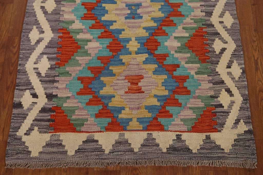 Geometric Kilim Oriental Area Rug 3x4