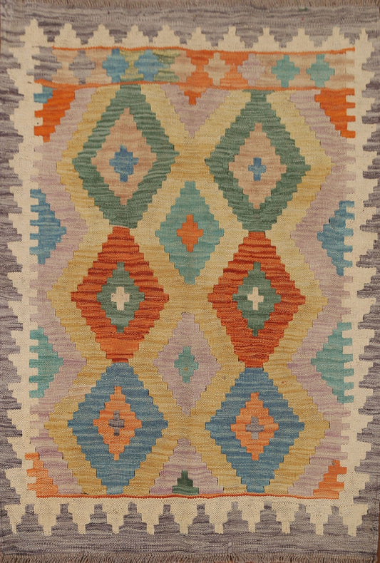 Geometric Kilim Oriental Area Rug 3x4