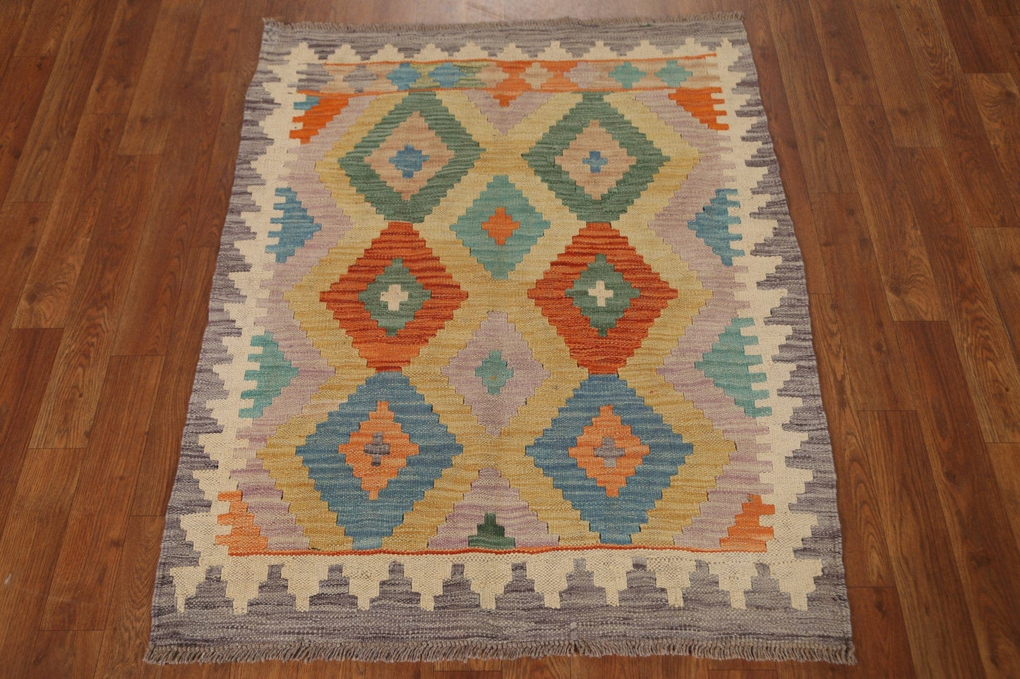 Geometric Kilim Oriental Area Rug 3x4