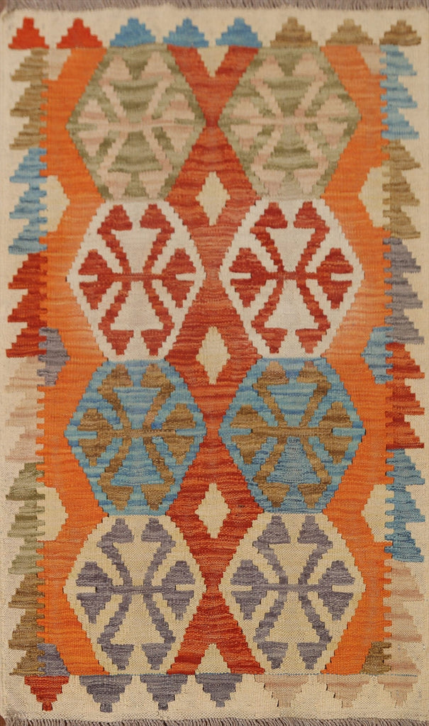 Handmade Kilim Wool Area Rug 3x4