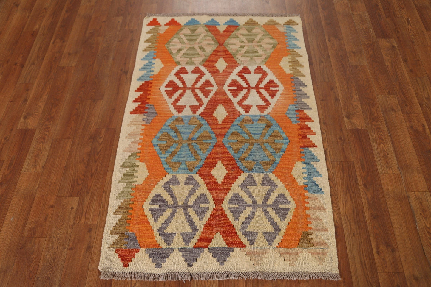 Handmade Kilim Wool Area Rug 3x4