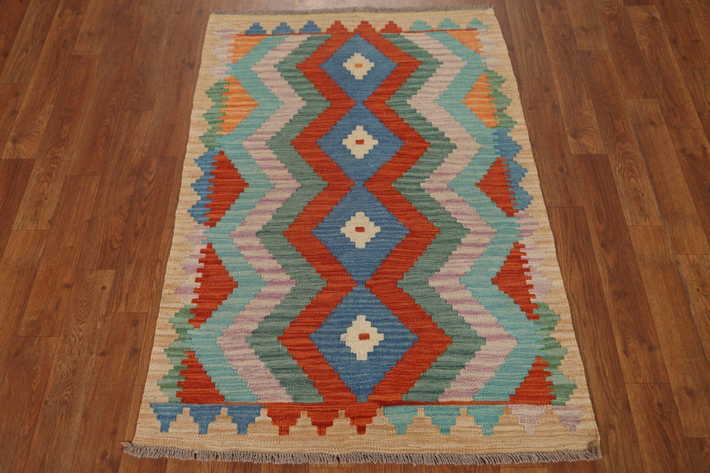 Geometric Kilim Oriental Area Rug 3x4