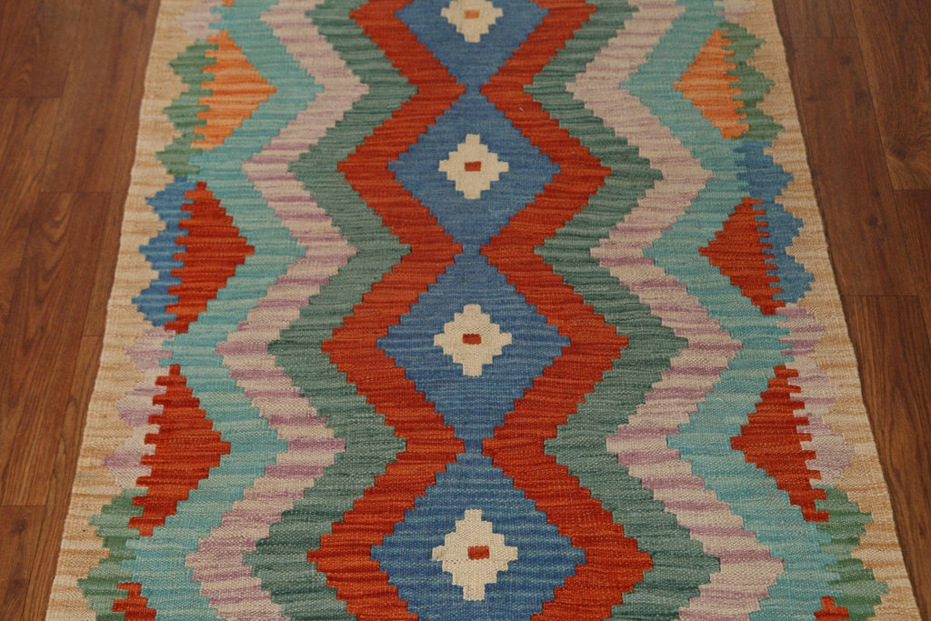 Geometric Kilim Oriental Area Rug 3x4