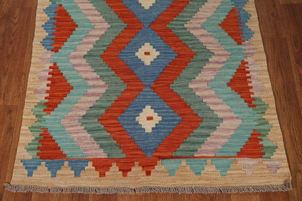 Geometric Kilim Oriental Area Rug 3x4