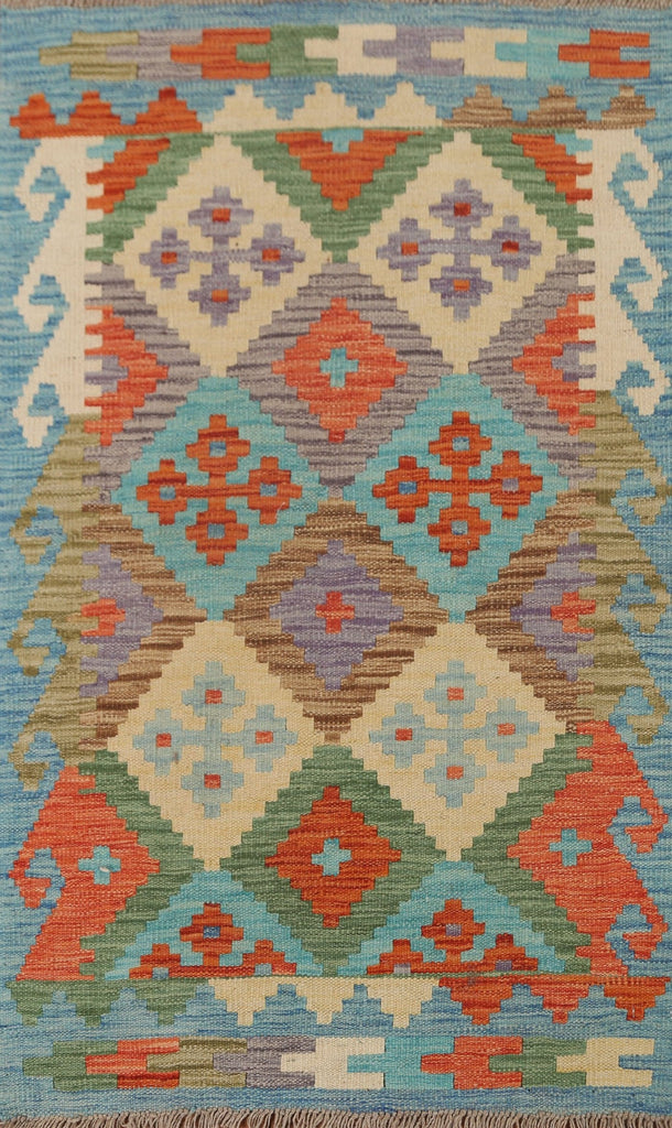 Geometric Kilim Oriental Area Rug 3x4