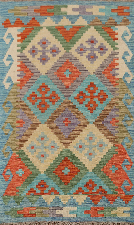 Geometric Kilim Oriental Area Rug 3x4