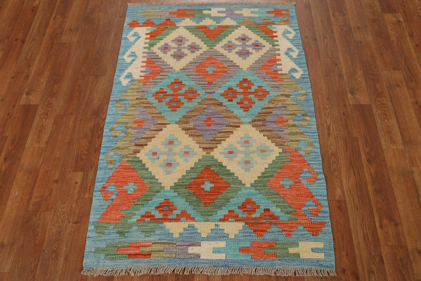 Geometric Kilim Oriental Area Rug 3x4