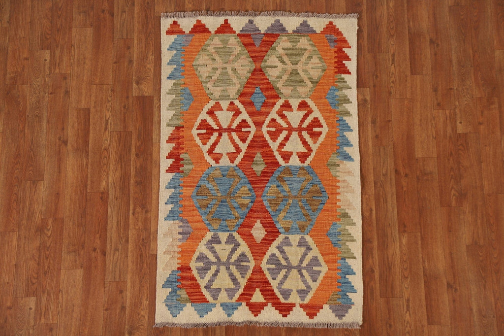 Geometric Kilim Oriental Area Rug 3x4